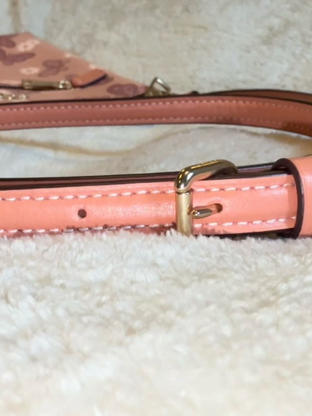 Y2K Coach Pink Mini Rowan File Pink Butterfly Daisy Floral Crossbody Bag Hangtag - Picture 4 of 13